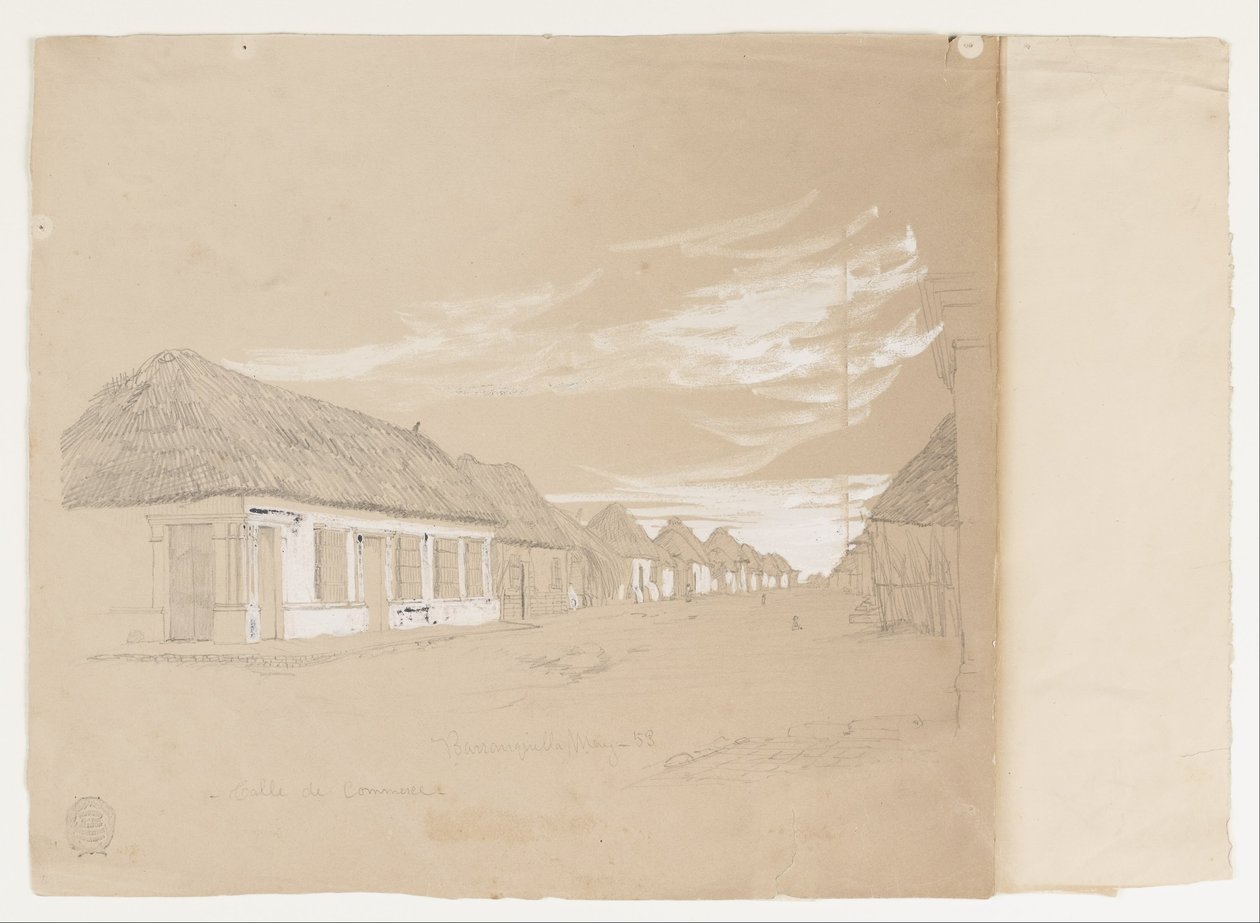 Calle de Commerce, Barranquilla, Colombia door Frederic Edwin Church