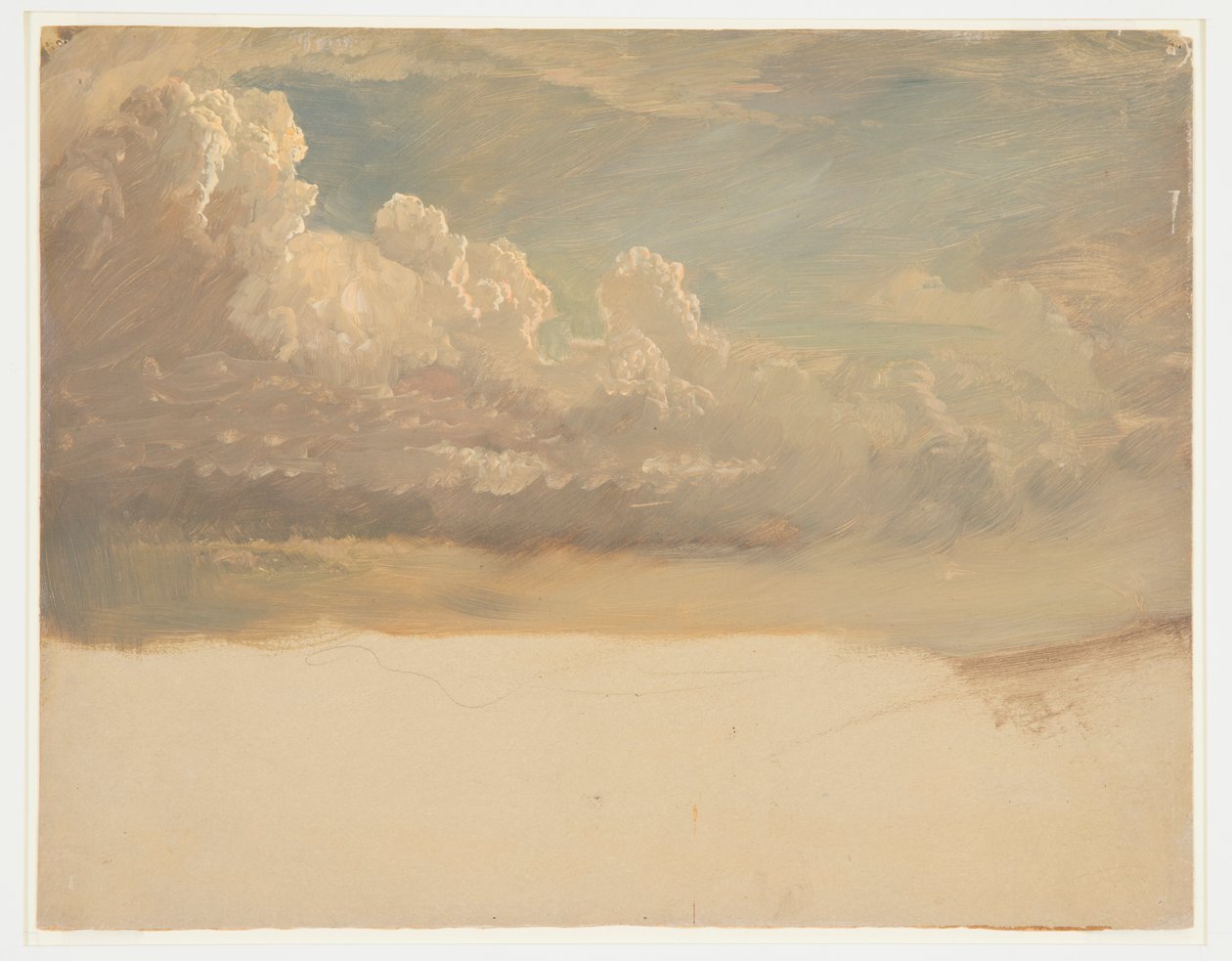 Wolkstudie door Frederic Edwin Church
