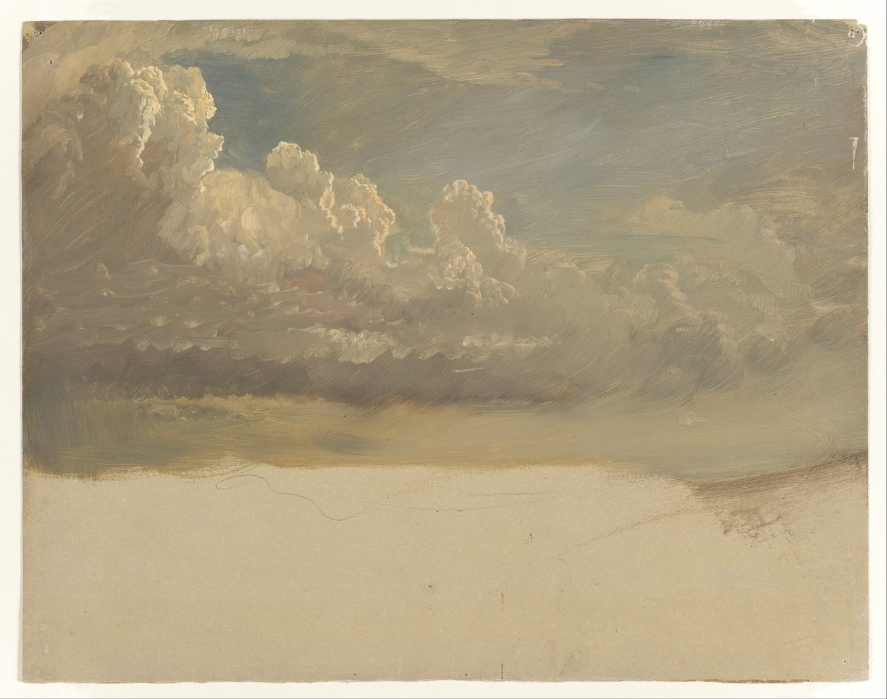 Studie van de wolk door Frederic Edwin Church