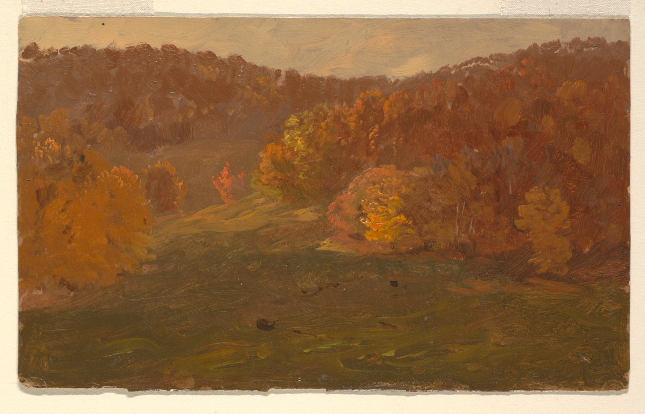 Tekening, Herfstlandschap (North Carolina), 1865-70 door Frederic Edwin Church