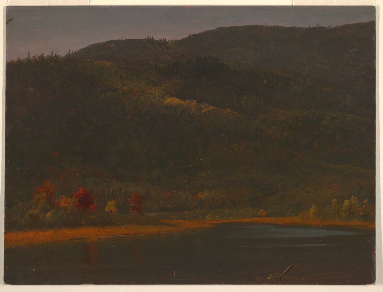 Tekening, Herfstlandschap, 1860-70 door Frederic Edwin Church