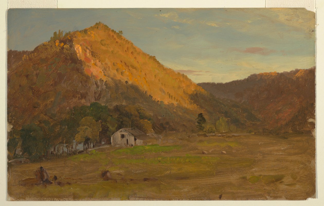Tekening, Herfstlandschap (North Carolina), 1865-70 door Frederic Edwin Church