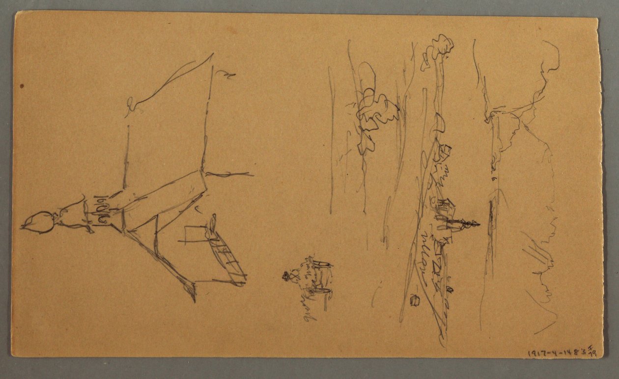 Tekening, Brede Vallei, Schuur, St. Gilgen, Oostenrijk, mogelijk 1868 door Frederic Edwin Church