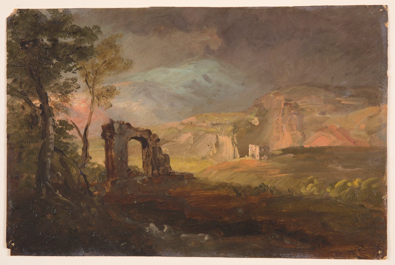 Tekening, Campagna Fantasie, waarschijnlijk 1868-69 door Frederic Edwin Church