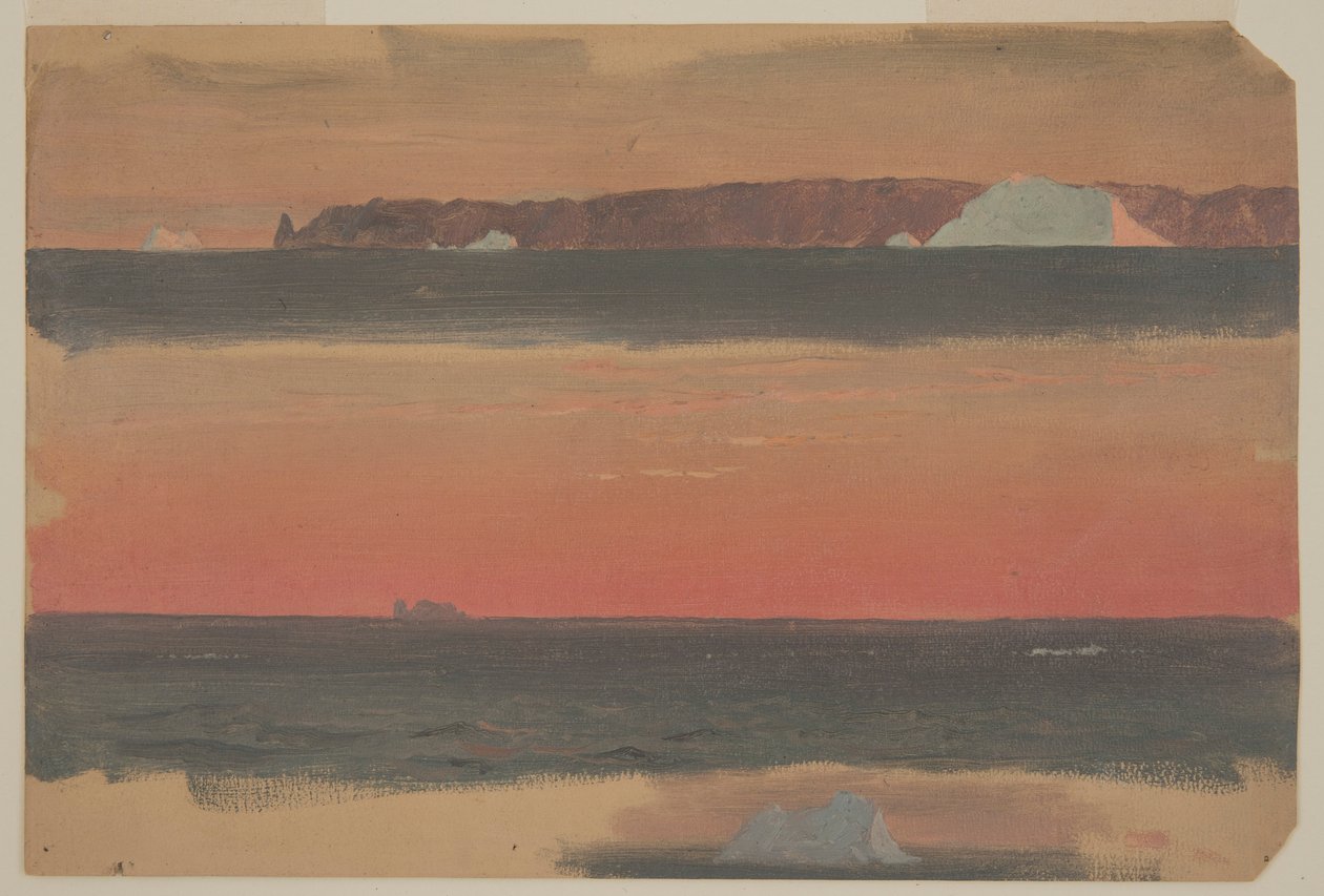 Tekening, Cape St. John, Newfoundland, 1 juni 1859 door Frederic Edwin Church