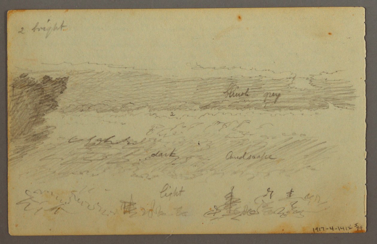 Tekening, Wolkenstudies, mogelijk 1844 door Frederic Edwin Church