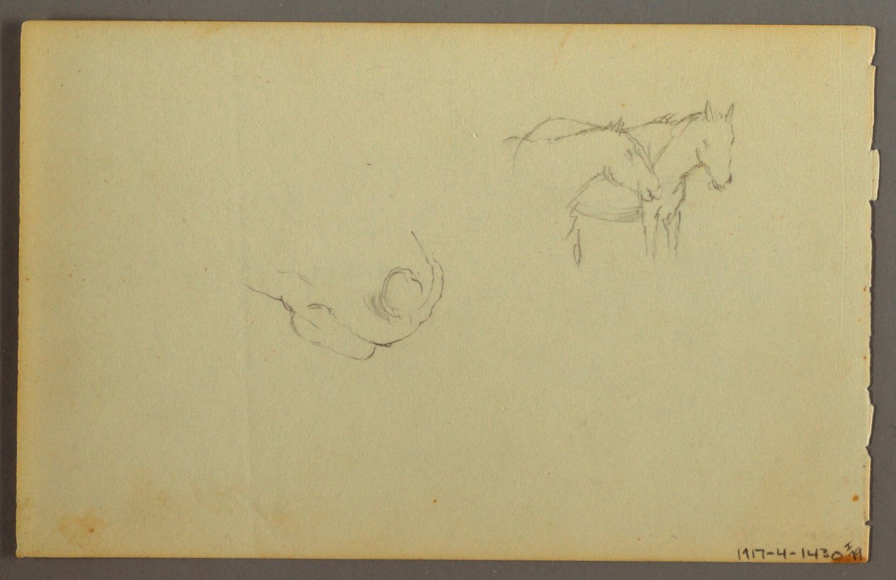 Tekening, Wolkenstudie, 1844 door Frederic Edwin Church