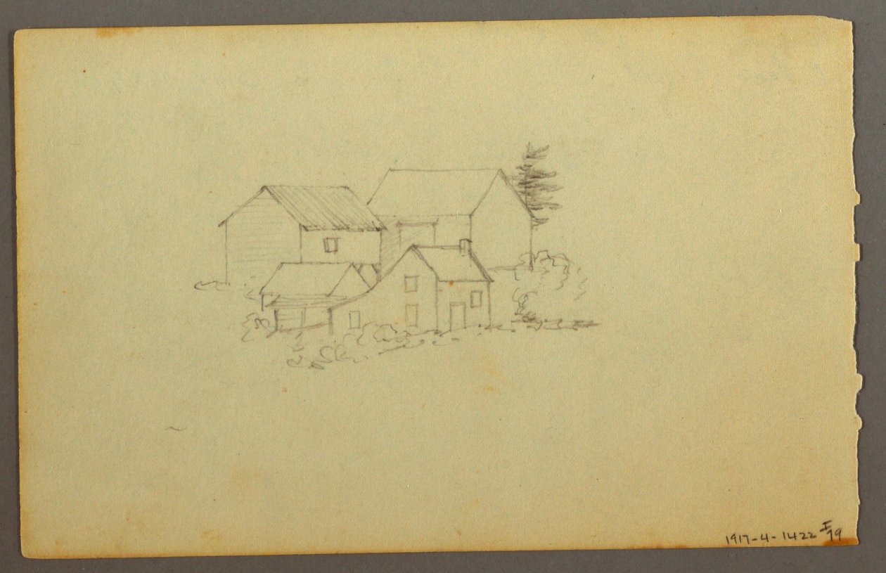 Tekening, Wolkenstudie, 1844 door Frederic Edwin Church