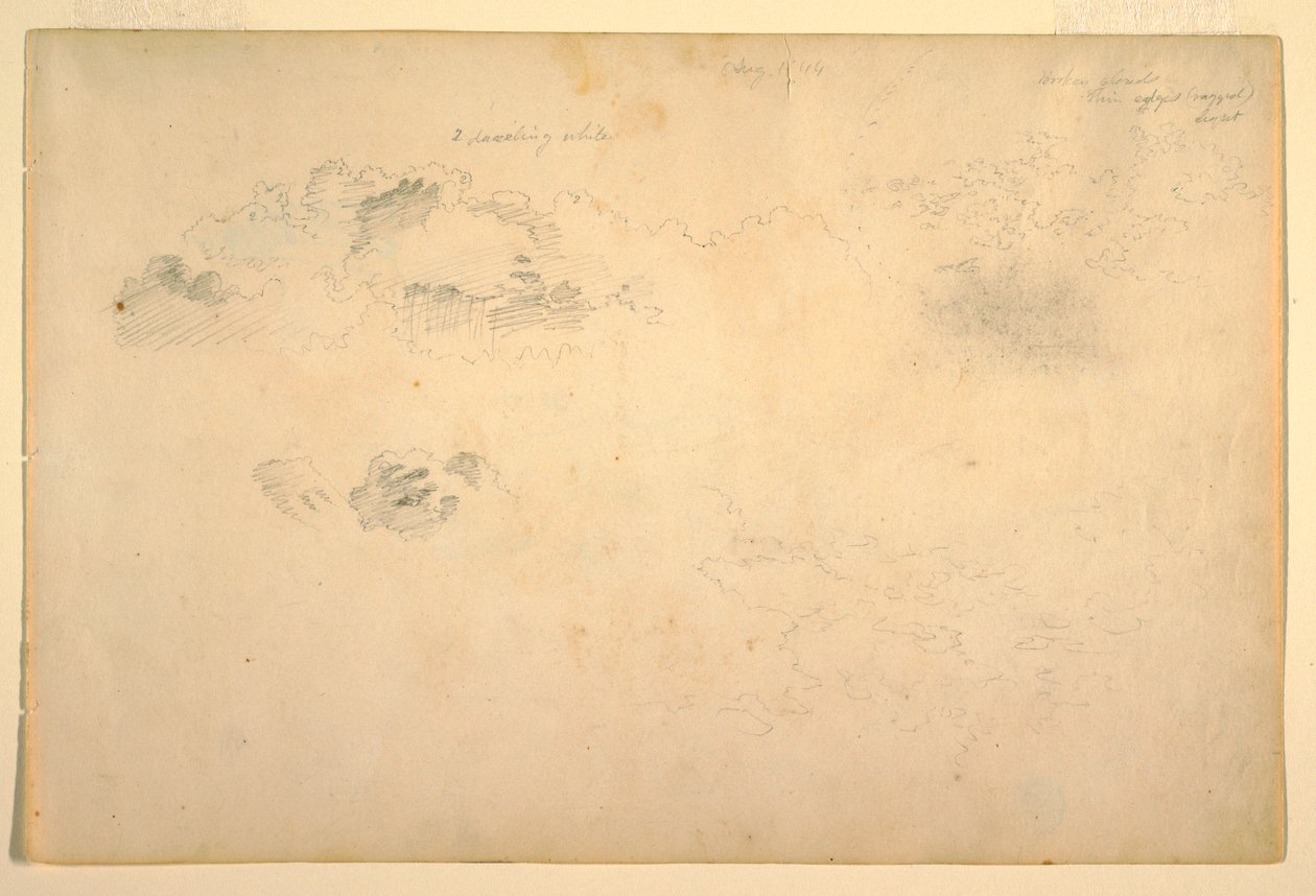 Tekening, Wolken, 1844 door Frederic Edwin Church