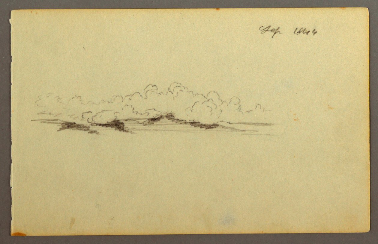 Tekening, Wolken, 1844 door Frederic Edwin Church