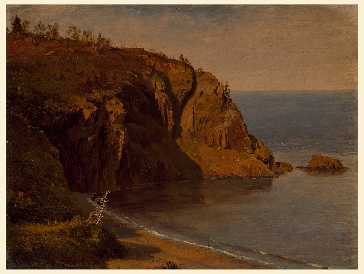 Tekening, kust van Grand Manan Island, Canada, augustus of september 1851 door Frederic Edwin Church