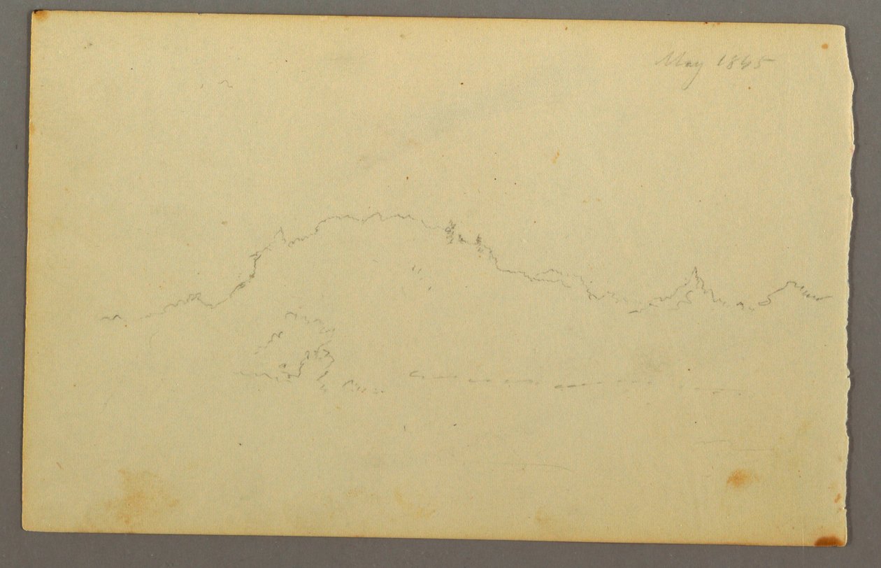Tekening, Bosrand, 1844 door Frederic Edwin Church