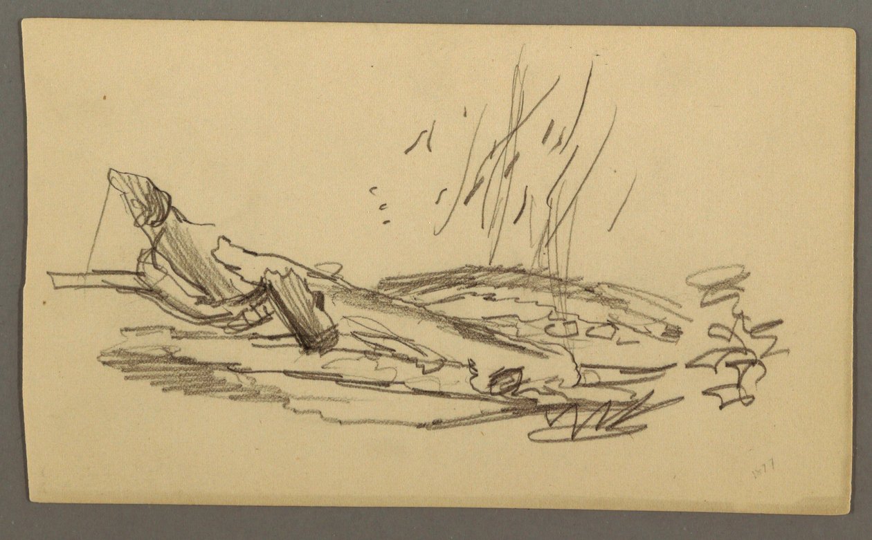 Tekening, Gevallen boom, mogelijk 1877 door Frederic Edwin Church