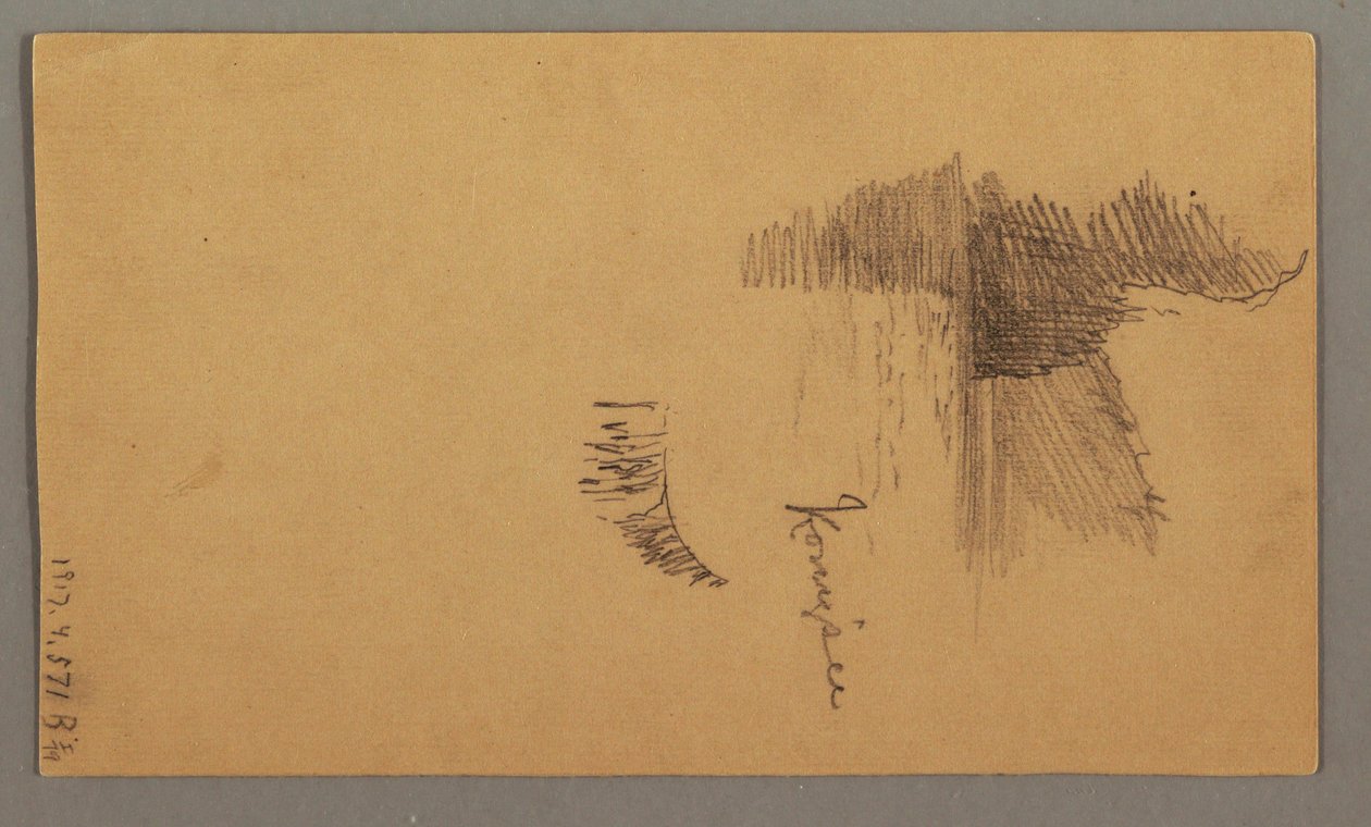 Tekening, Figuurstudies, Figuur in boot, Vis, mogelijk 1868 door Frederic Edwin Church