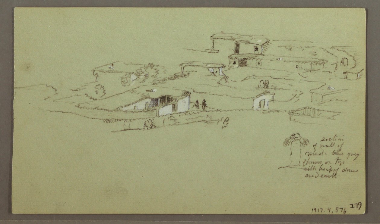 Tekening, Flat Rocky hill, 4 mei 1868 door Frederic Edwin Church