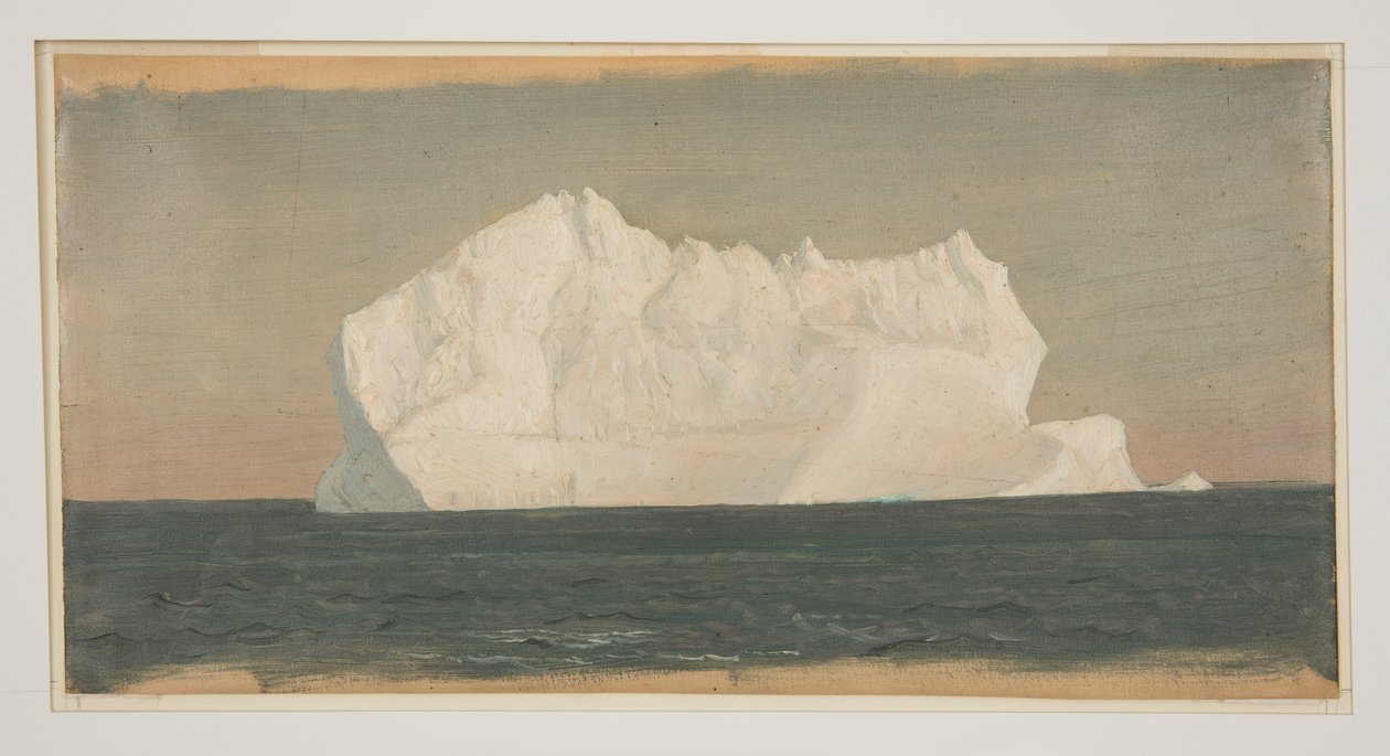 Tekening, drijvende ijsberg, juni of juli 1859 door Frederic Edwin Church