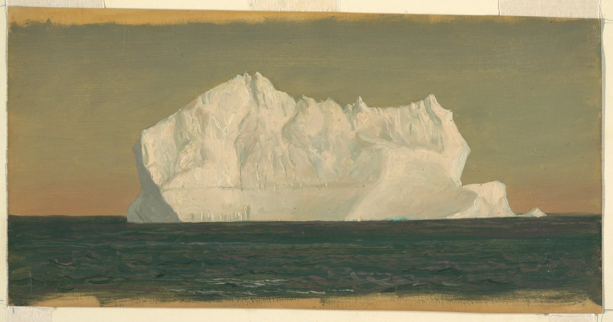 Tekening, drijvende ijsberg, juni of juli 1859 door Frederic Edwin Church