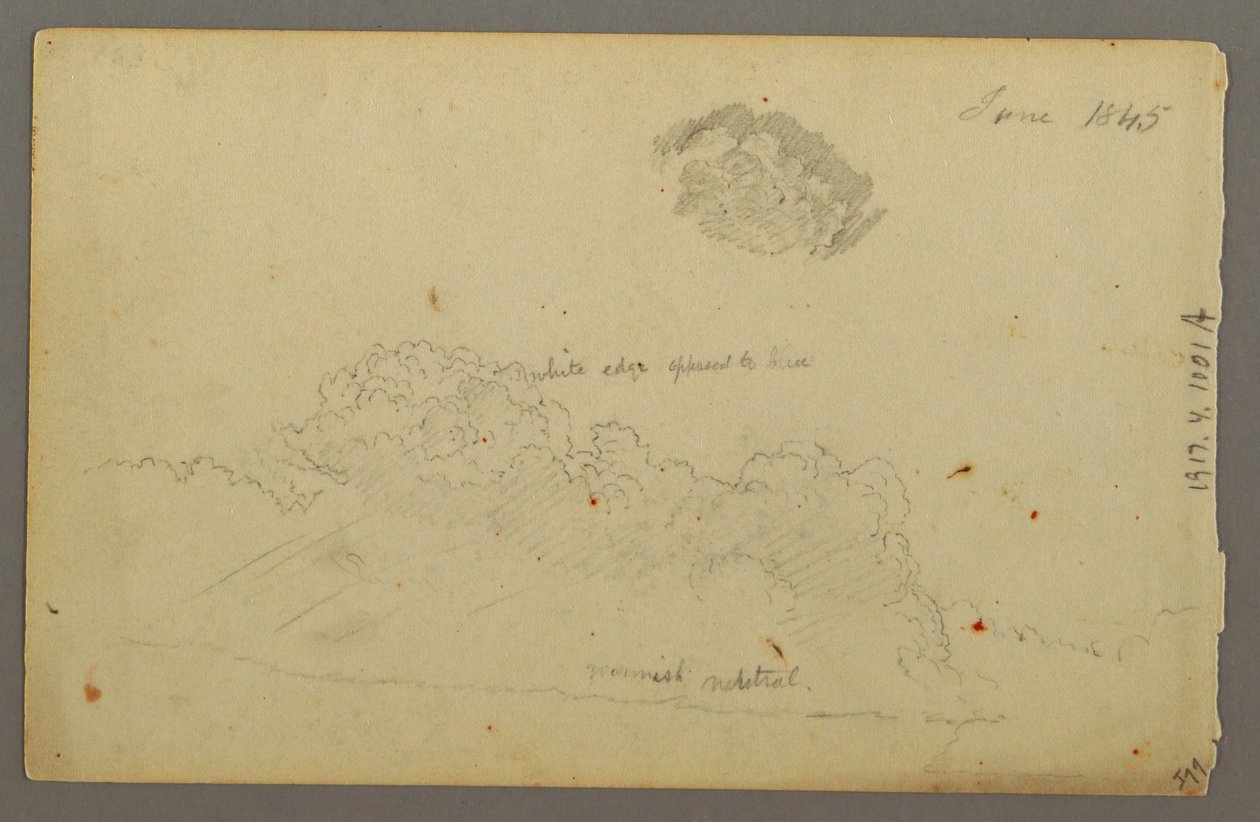 Tekening, heuvels, 1844 door Frederic Edwin Church
