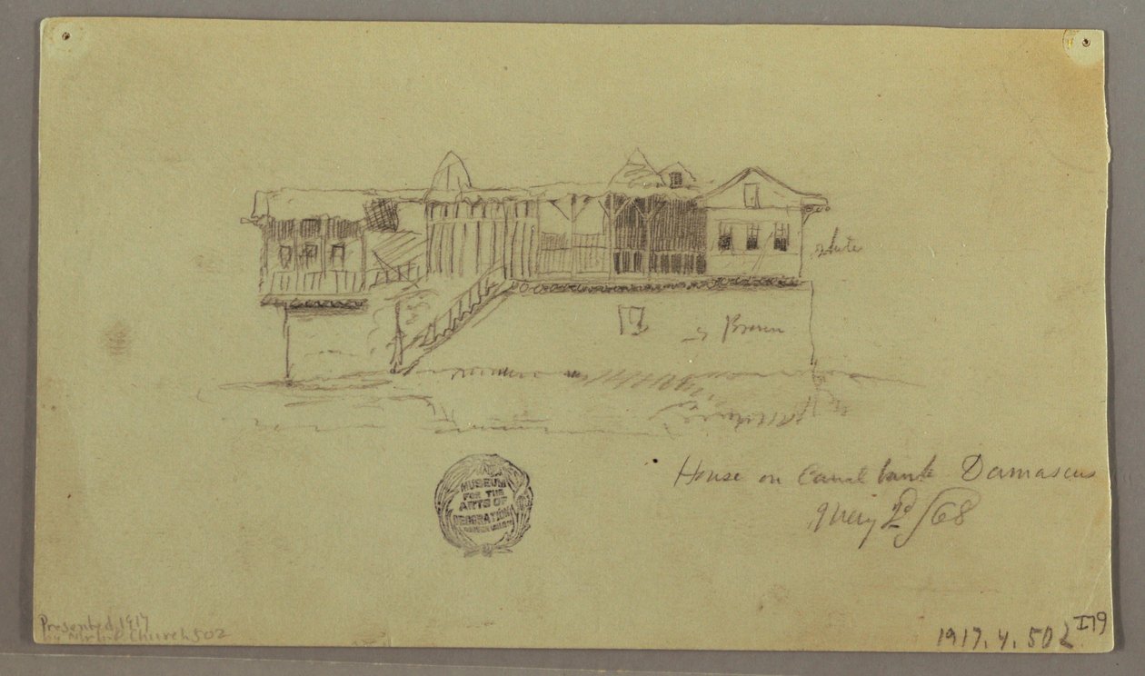 Tekening, Heuvels en Vlaktes, 29 april 1868 door Frederic Edwin Church