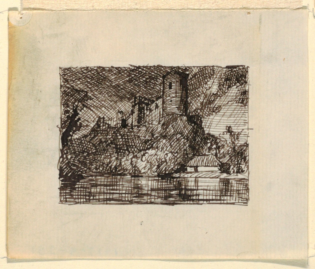 Tekening, Fantasielandschap met, ca. 1870-73 door Frederic Edwin Church