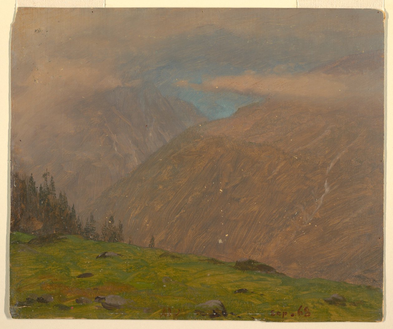 Tekening, Italiaanse Alpen, september 1868 door Frederic Edwin Church