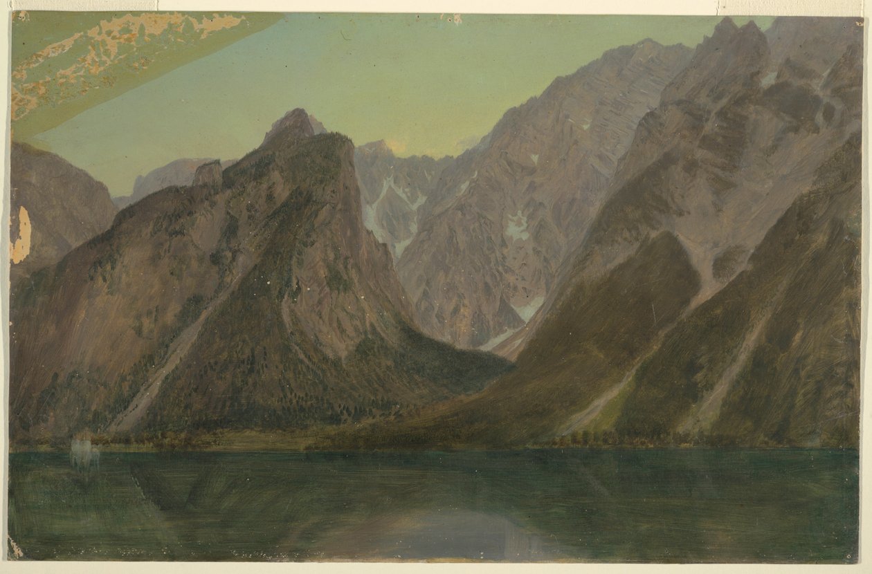 Tekening, Koenigseee, bij Berchtesgadan, Beieren, 1868 door Frederic Edwin Church