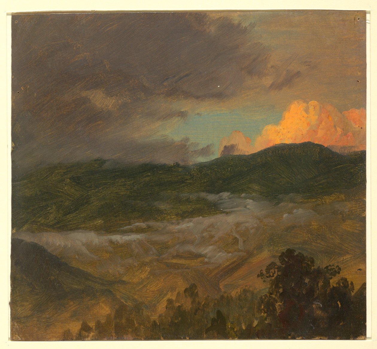 Tekening, Landschap, 1865 door Frederic Edwin Church