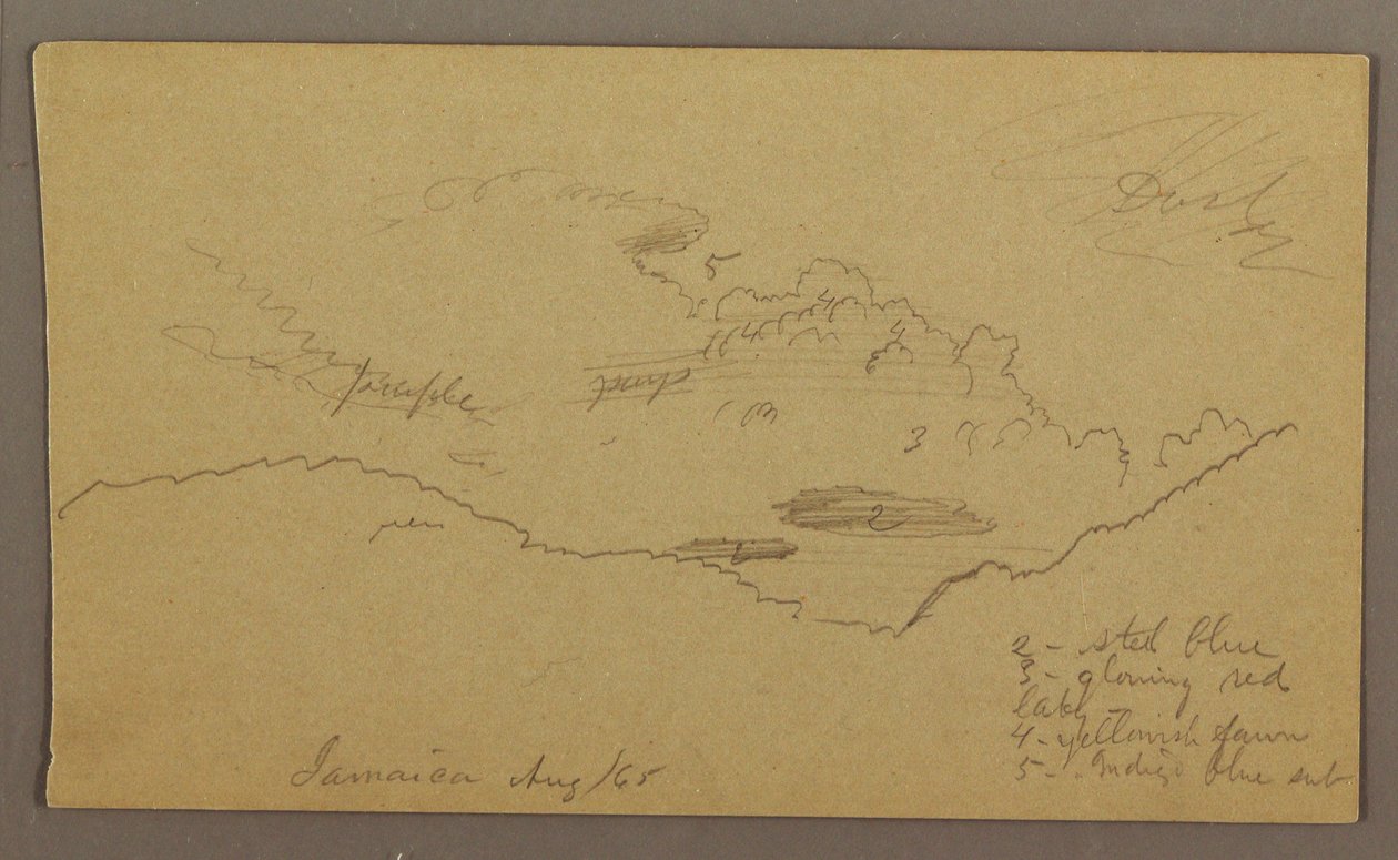 Tekening, Landschap, mei-augustus 1865 door Frederic Edwin Church