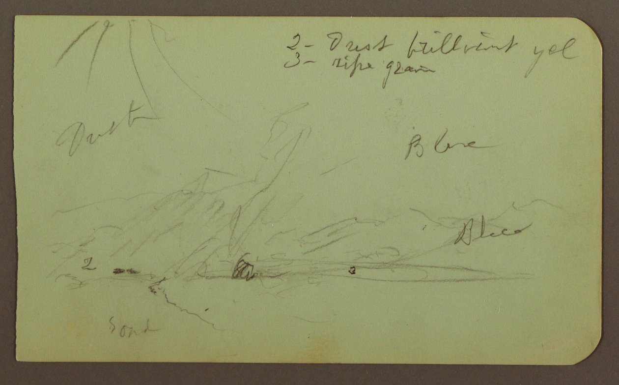 Tekening, Landschap; Verso: Bergwand, 1883 door Frederic Edwin Church