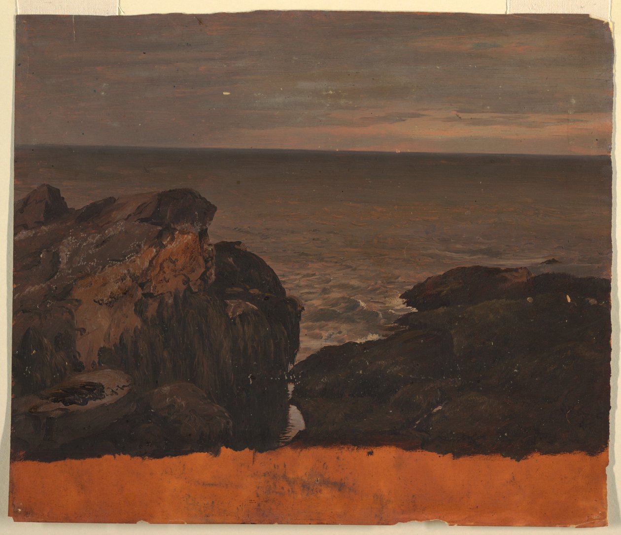 Tekening, Kust van Maine, ca. 1850 door Frederic Edwin Church