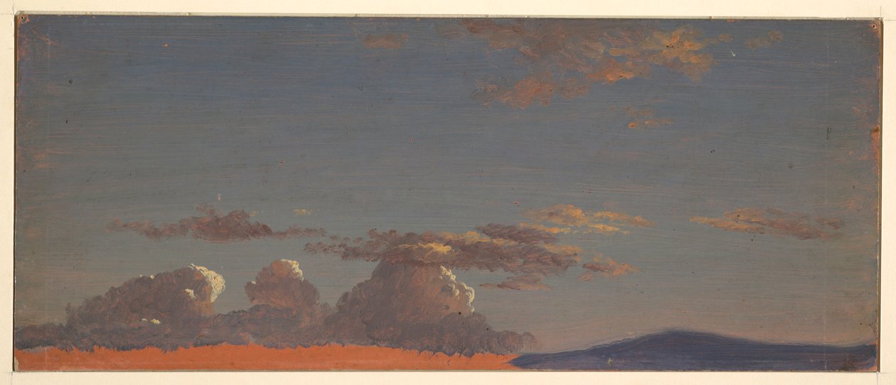 Tekening, Maine  hemelstudie, ca. 1868-69 door Frederic Edwin Church