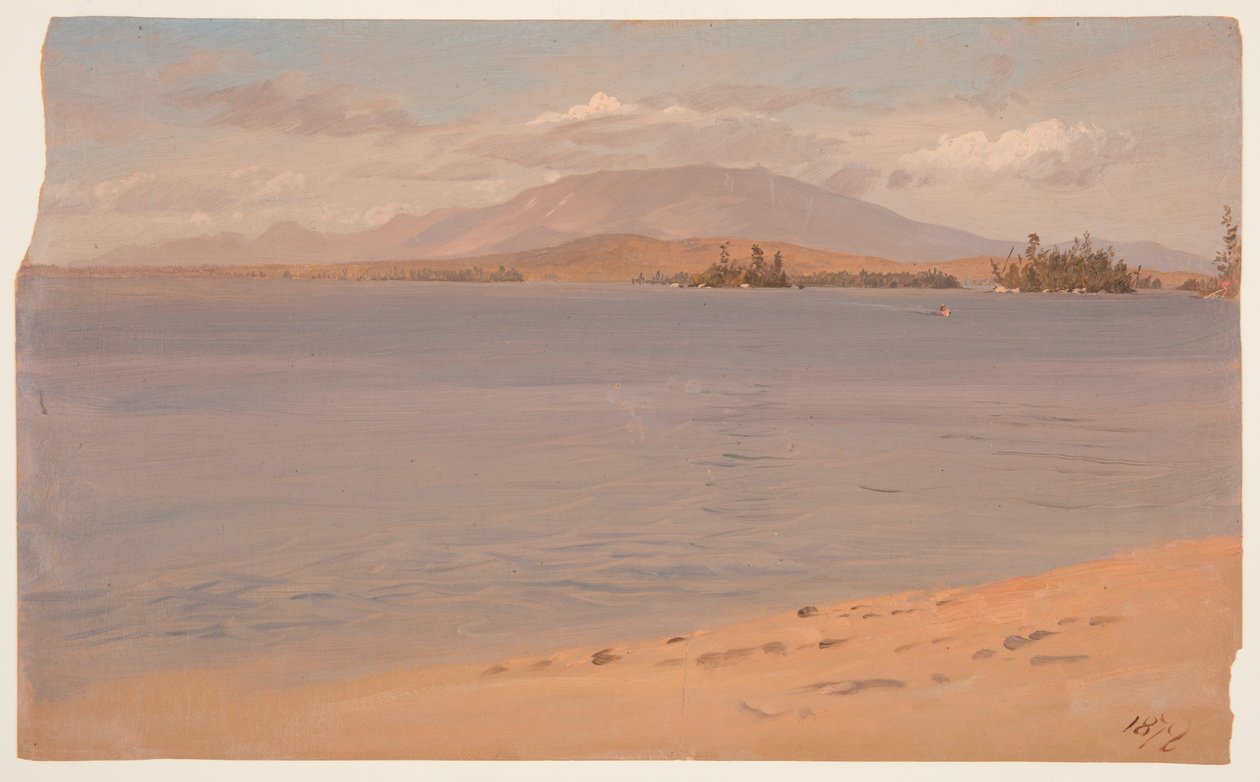 Tekening, Mount Katahdin vanaf Lake Millinocket, 1878 door Frederic Edwin Church