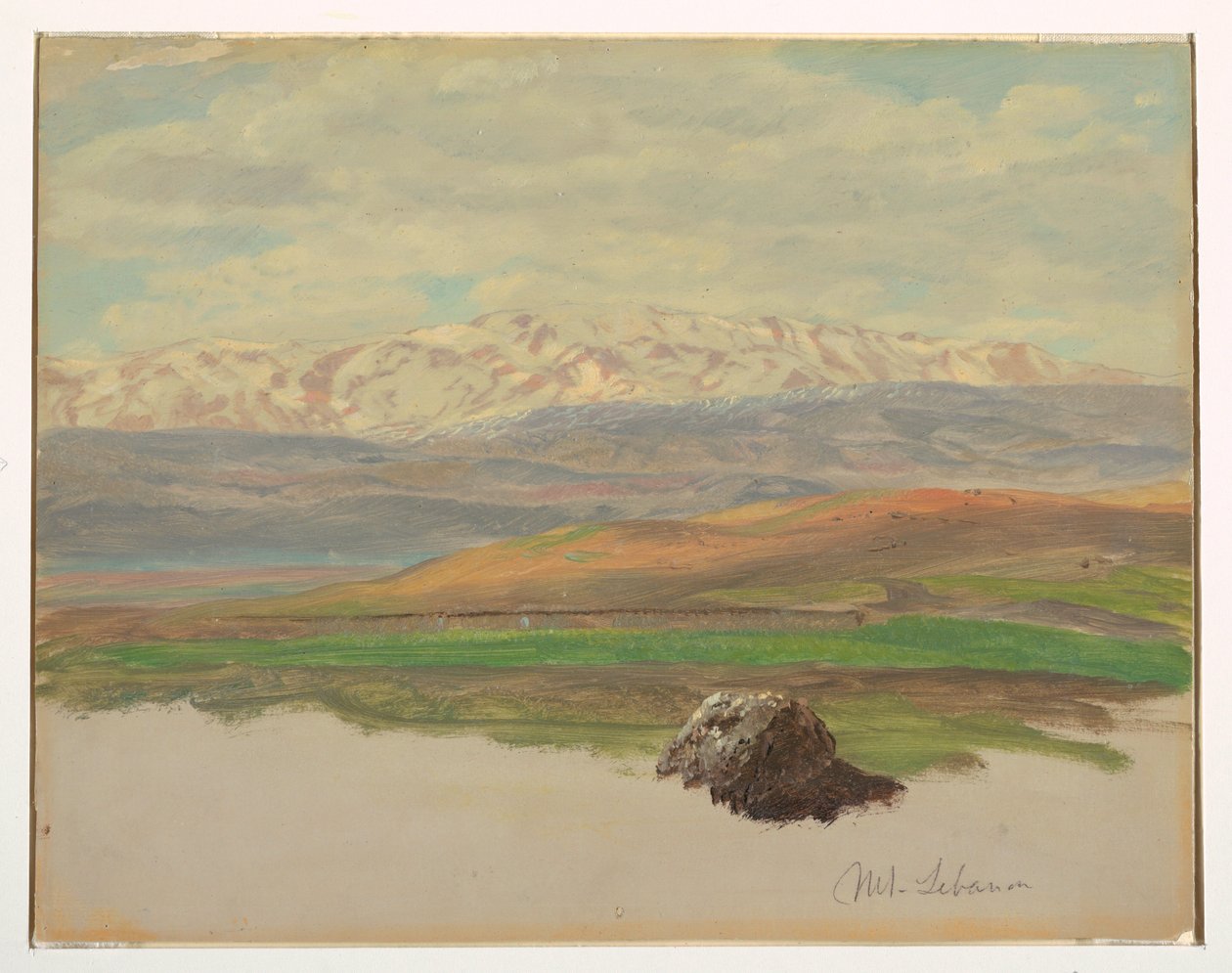 Tekening, Mount Lebanon, mei 1868 door Frederic Edwin Church
