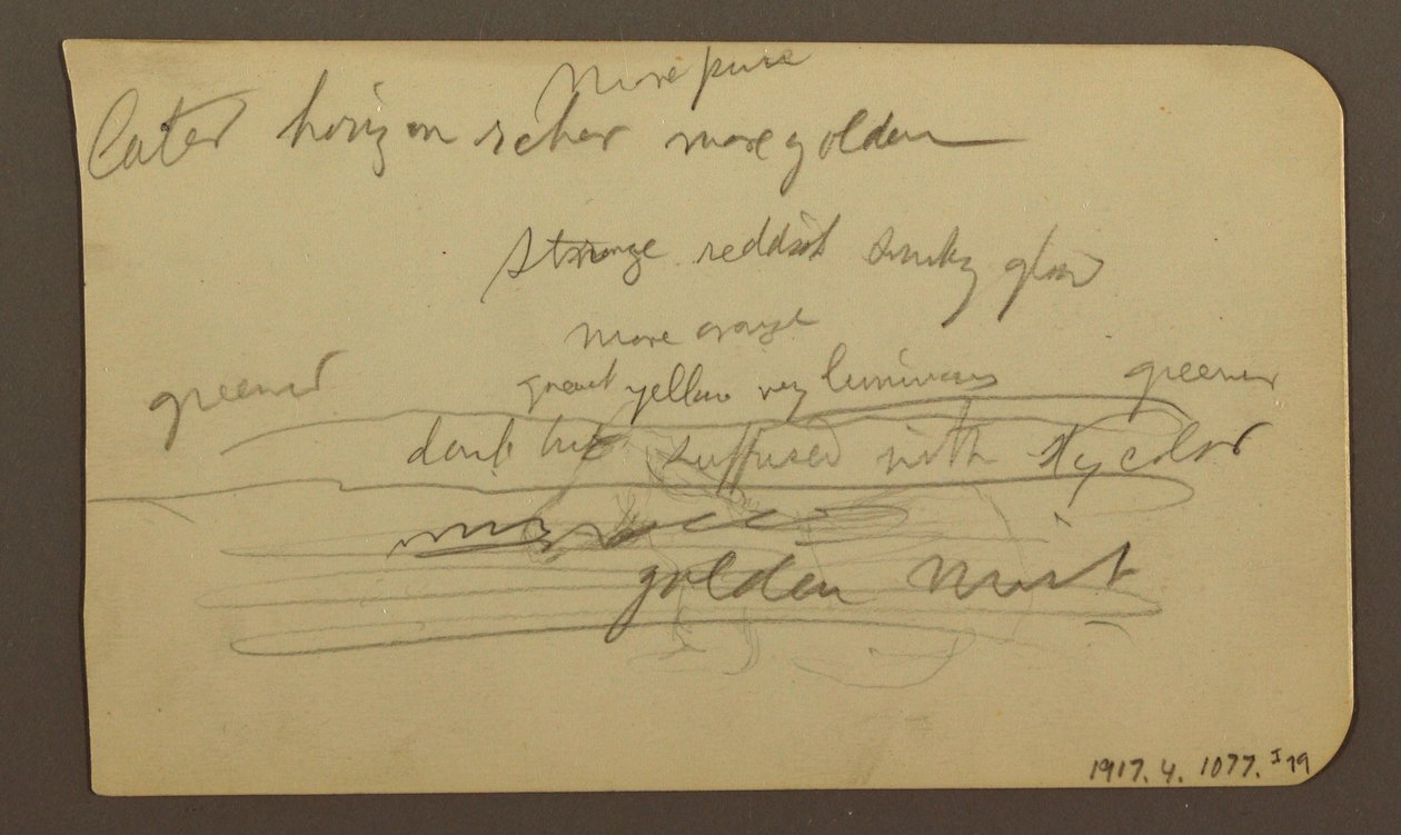 Tekening, Bergketens, Cuautla, Kerk; Verso: hurkend paard, landschapsnotities, februari 1885 door Frederic Edwin Church