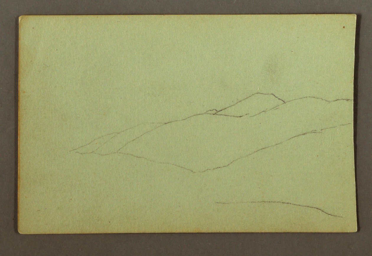 Tekening, Bergrug, mogelijk 1856 door Frederic Edwin Church