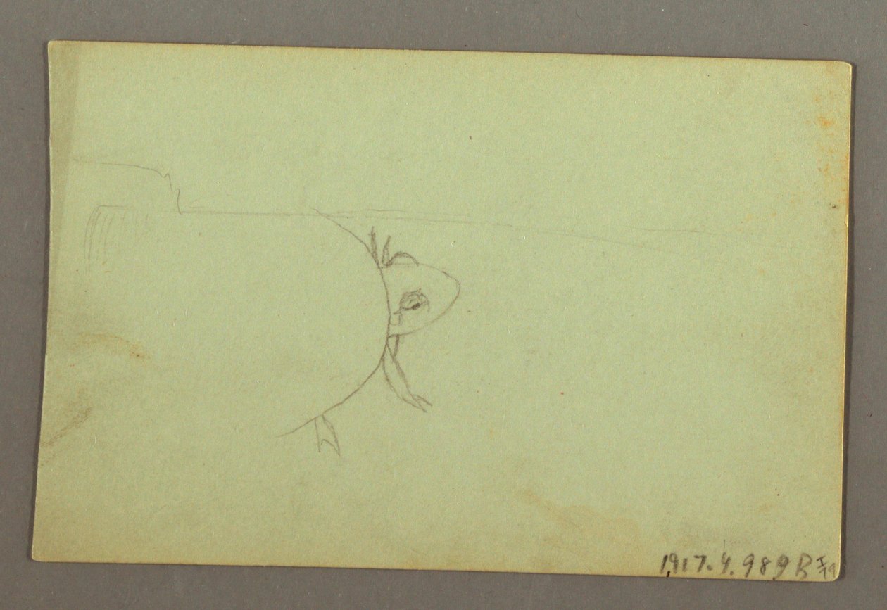 Tekening, Bergrug, mogelijk 1856 door Frederic Edwin Church