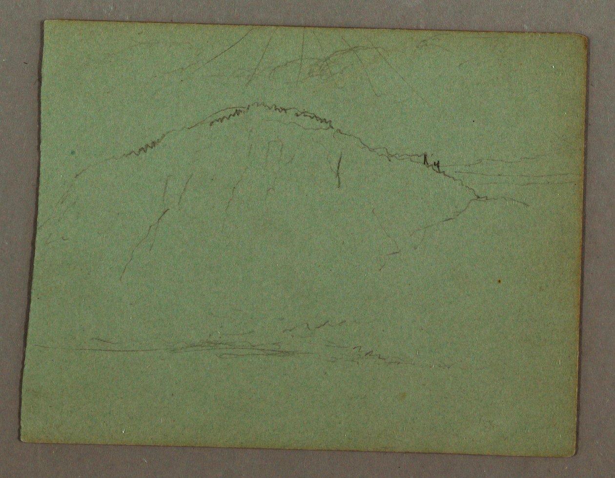 Tekening, Berg aan de kust, mogelijk 1856 door Frederic Edwin Church