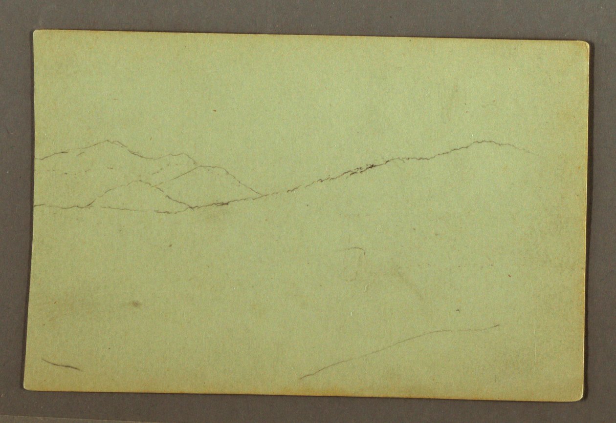 Tekening, Bergtoppen, mogelijk 1856 door Frederic Edwin Church