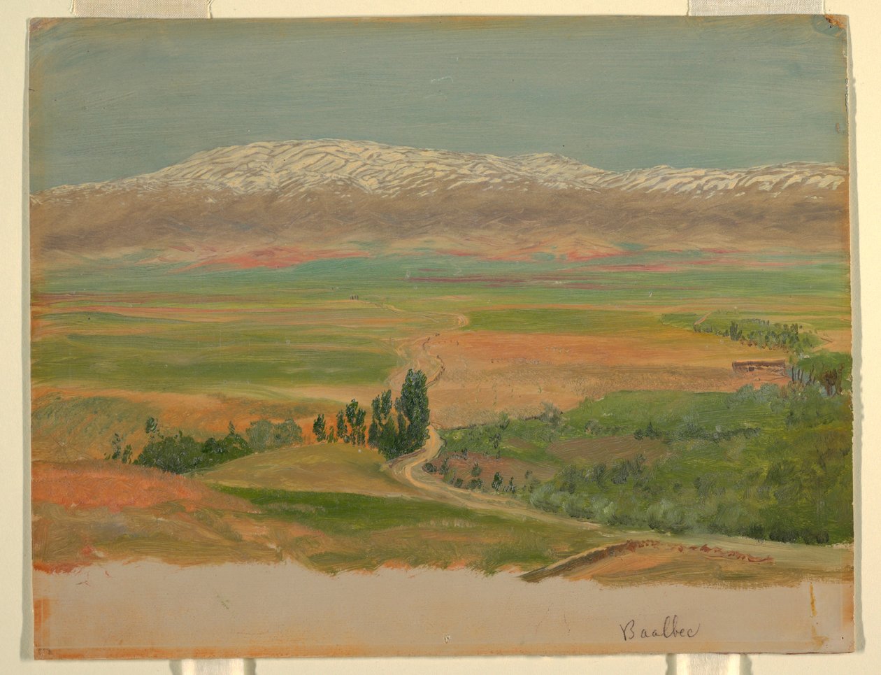 Tekening, Bergen bij Baalbec, mei 1868 door Frederic Edwin Church