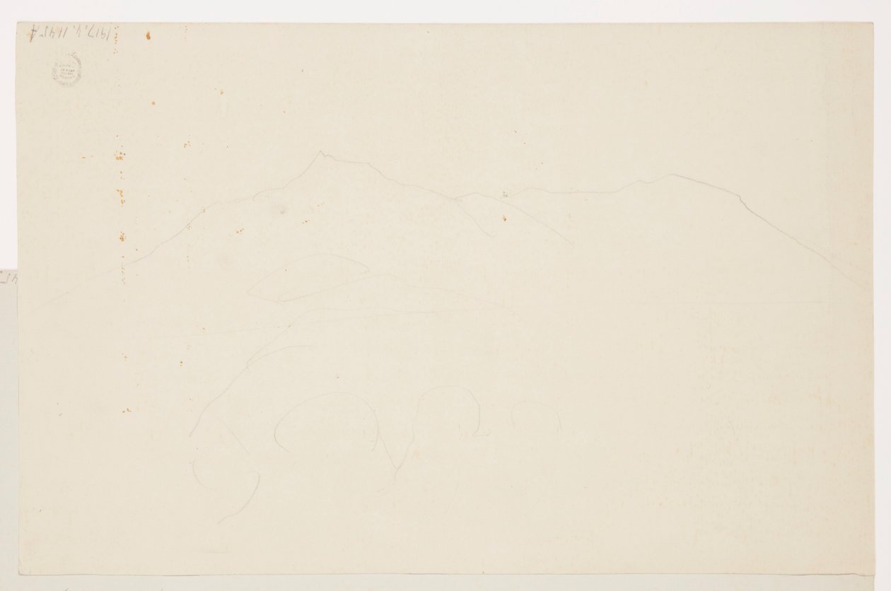 Tekening, Mt. Katadhin, Maine, 1870-78 door Frederic Edwin Church