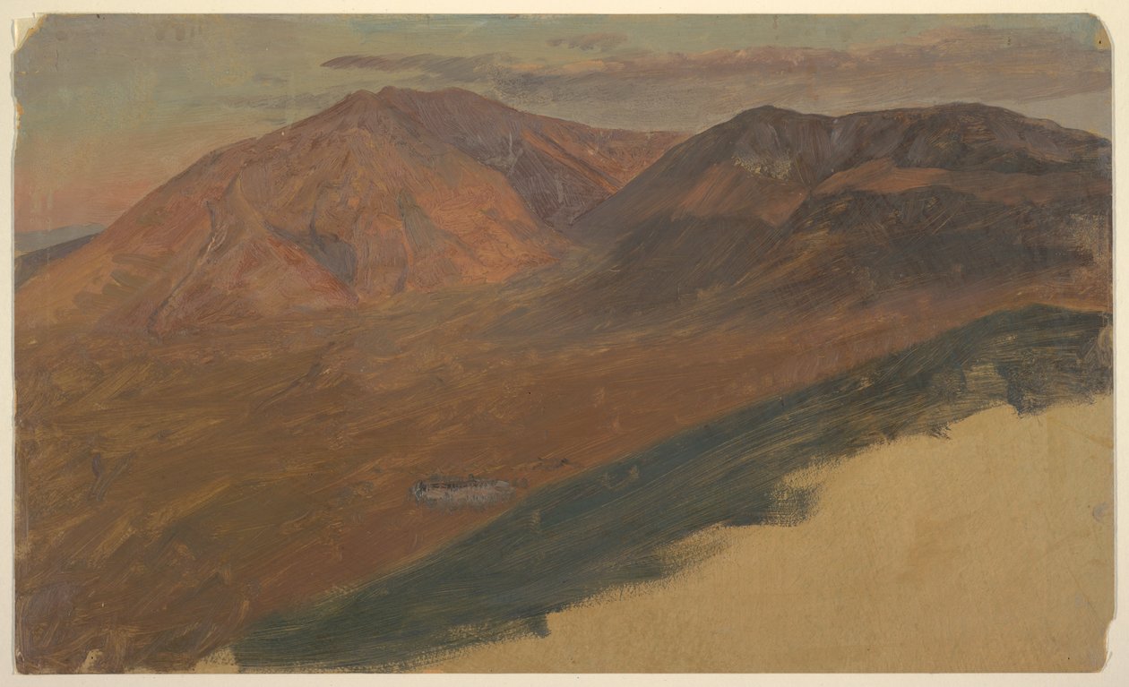 Tekening, Mt. Katahdin en Turner van een afstand, 1860-78 door Frederic Edwin Church