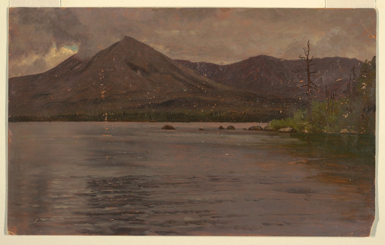 Tekening, Mt. Katahdin, vanaf Lake Katahdin, 1877 door Frederic Edwin Church