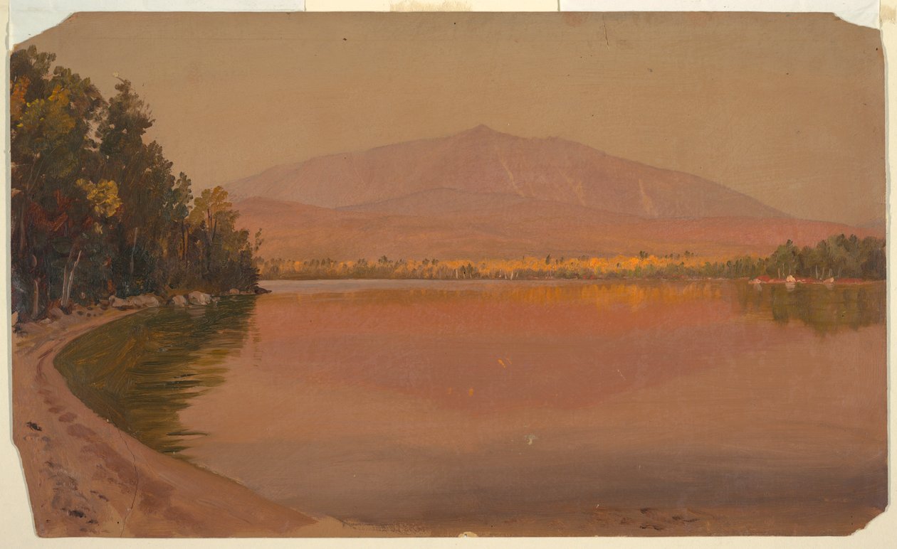 Tekening, Katahdin vanaf Togue Pond, 1878 door Frederic Edwin Church