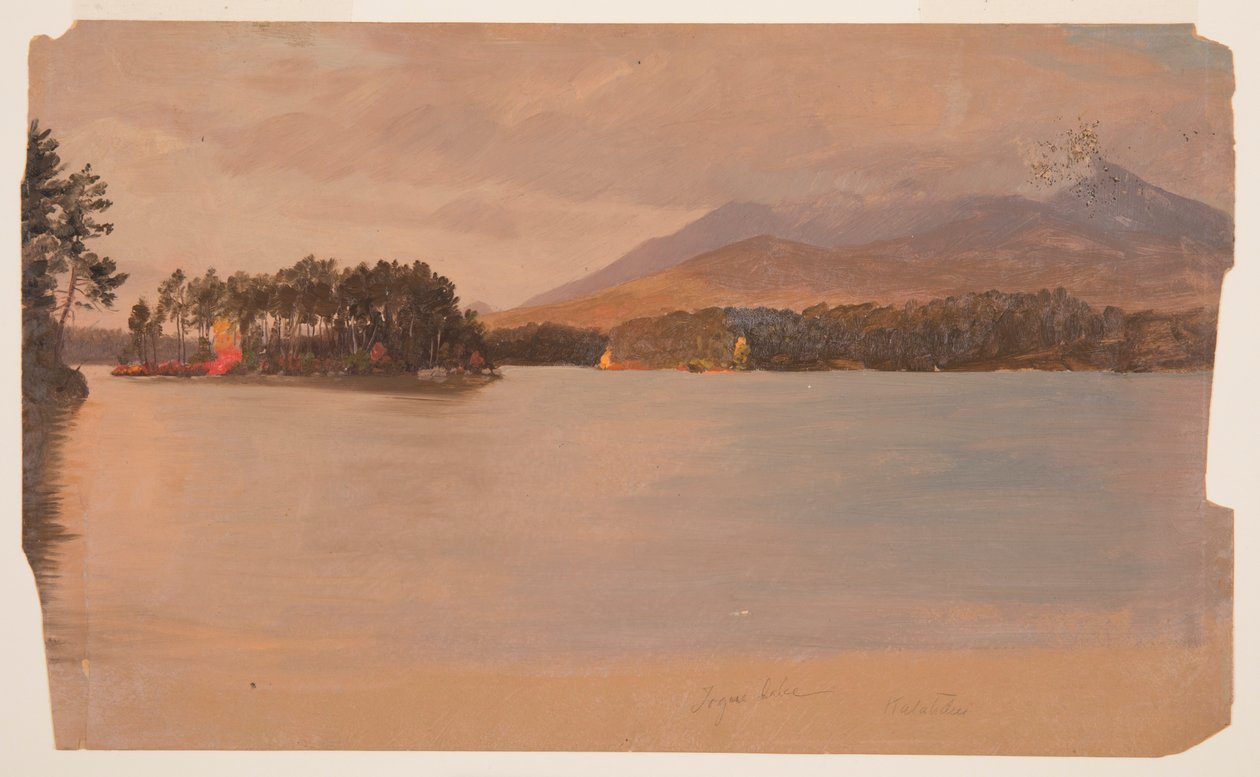 Tekening, Katahdin vanaf Togue Pond, 1878 door Frederic Edwin Church