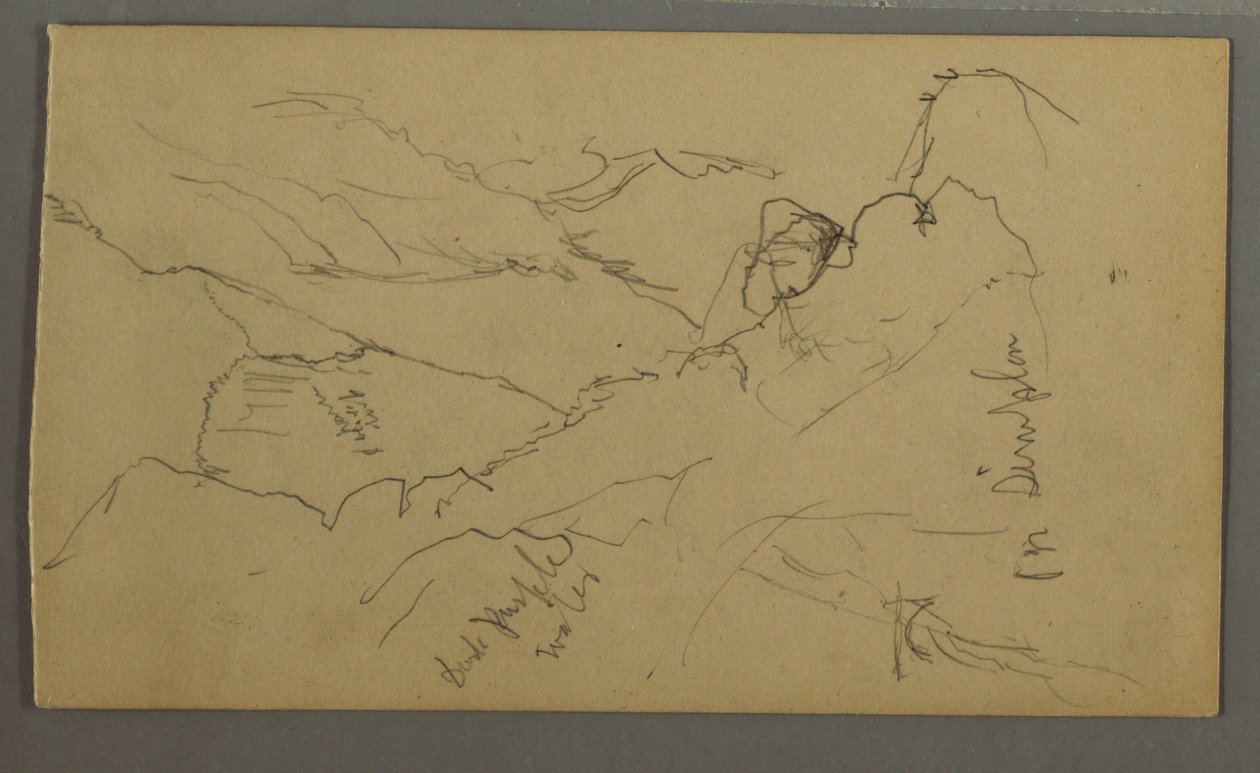 Tekening, Smalle Vallei, 1868 door Frederic Edwin Church