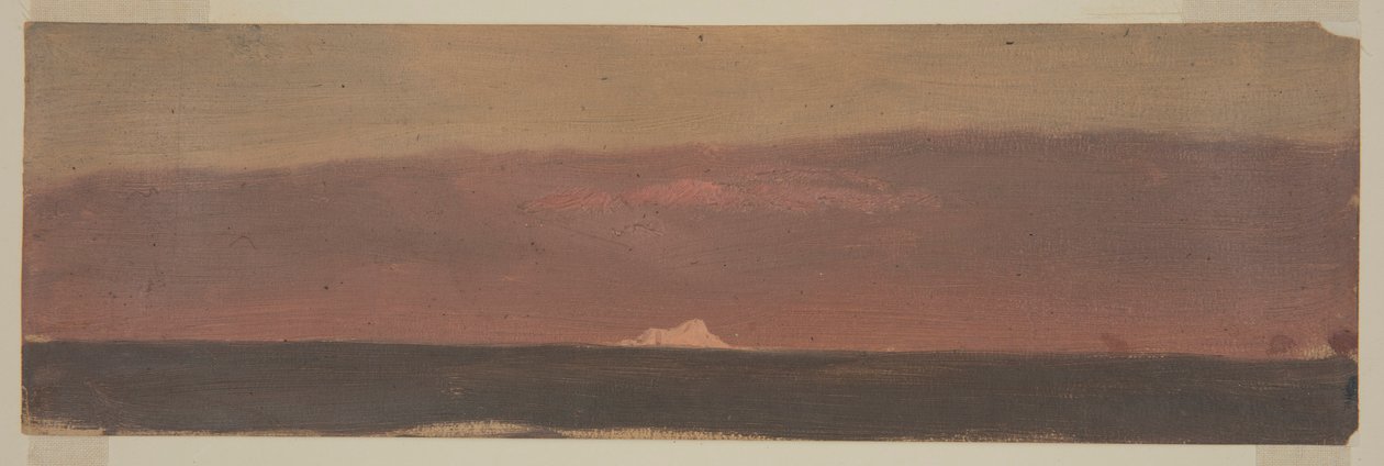 Tekening, Zeegezicht met ijsberg, 1859 door Frederic Edwin Church