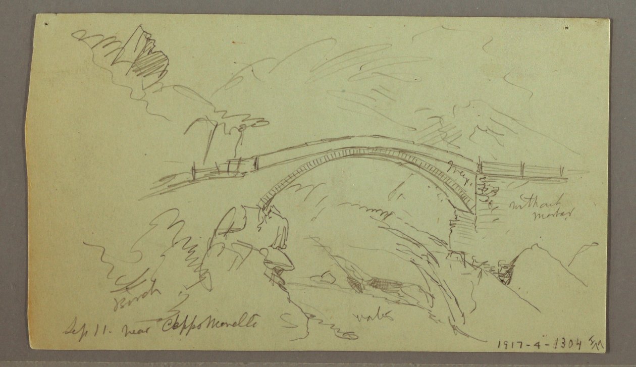 Tekening, Schrijn in het bos, september 1868 door Frederic Edwin Church