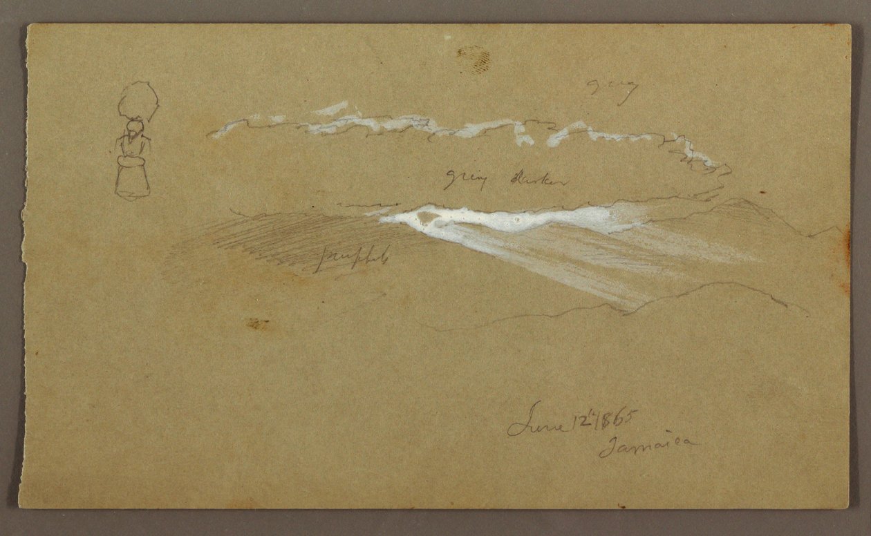 Tekening, Lucht, Figuur, 12 juni 1865 door Frederic Edwin Church