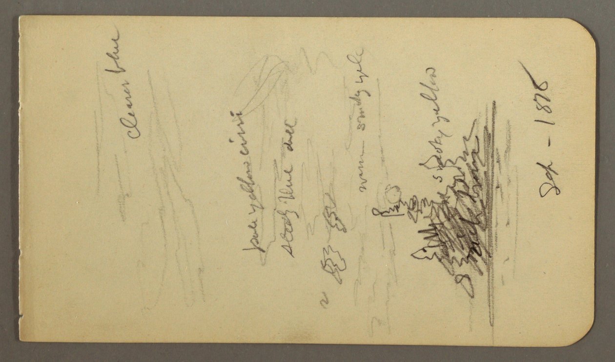 Tekening, Lucht boven Ierland, 1878 door Frederic Edwin Church