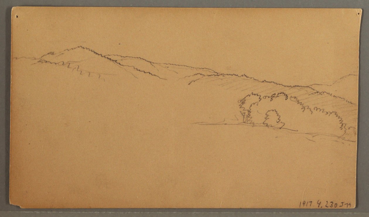 Tekening, Luchtstudie, mogelijk 1873 door Frederic Edwin Church